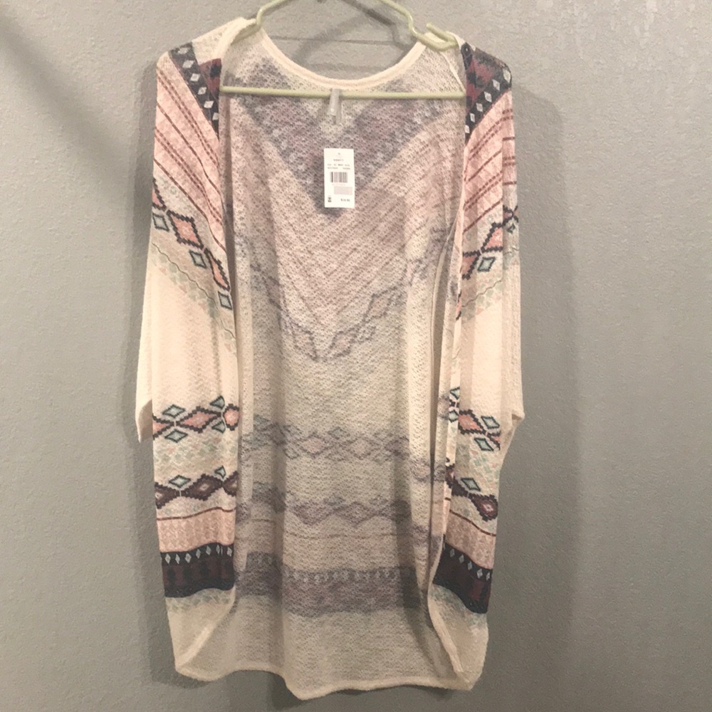 Aztec print cardigan